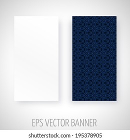 Vector banner with geometric abstract decoration