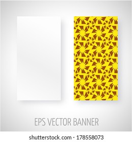 Vector banner with geometric decoration