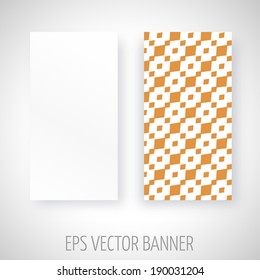 Vector banner with geometric decoration