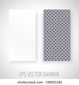 Vector banner with geometric decoration