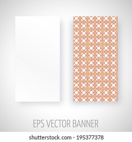 Vector banner with geometric decoration