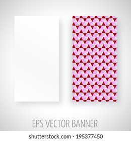 Vector banner with geometric decoration