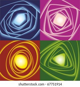 Vector Banner  with geometric openings. Vector background.