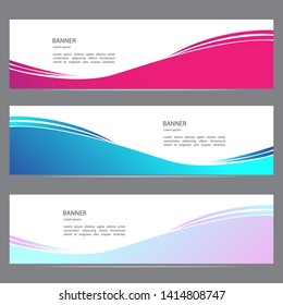 Vector Banner gradient wave background.modern template design