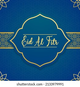 Vector banner for the greetings of social media for Eid al-Fitr, Muslim holidays 
