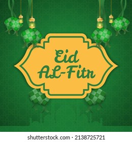 Vector Banner For The Greetings Of Social Media For Eid Al Fitr Hari Raya Idul Fitri Muslim Holidays