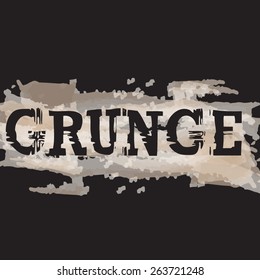 Vector banner with grunge letters