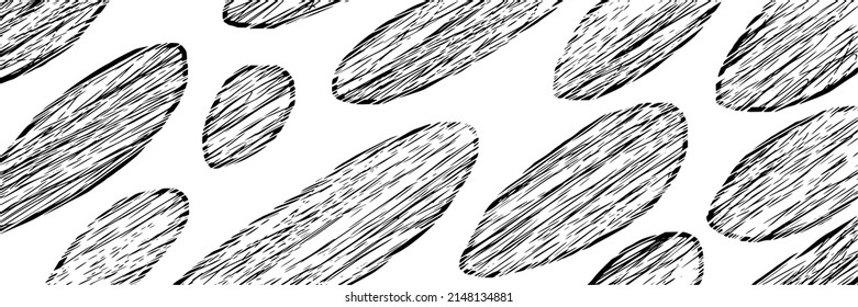 Vector banner in grunge style, abstract ovals