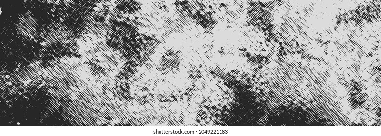 Vector banner in grunge style. Dark scratches and scuffs.