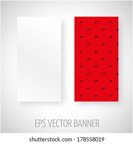 Vector banner with guns decoration over red background
