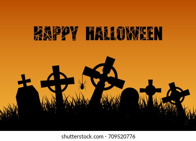 vector banner happy halloween