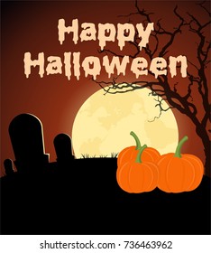 vector banner happy Halloween