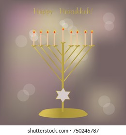 vector of banner Happy Hanukkah