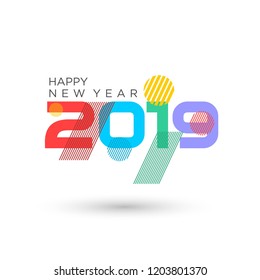 Vector Banner of happy new Year 2019