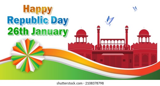 Vector Banner Of Happy Republic Day, 26 January,