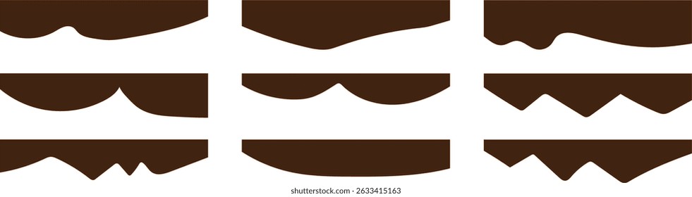 Vector banner header and separator Border shapes, perfect for banners, websites, and promotional layouts.
