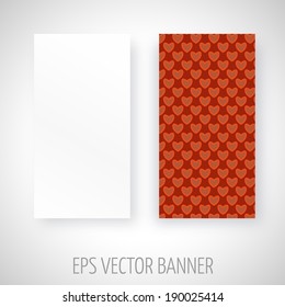 Vector banner with hearts decoration