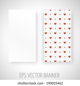 Vector banner with hearts decoration