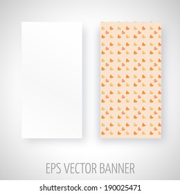 Vector banner with hearts decoration