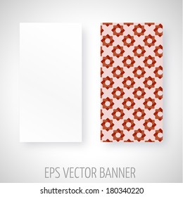 Vector banner with hearts doing geometric shapes decoration
