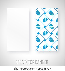 Vector banner with heraldic style decoration
