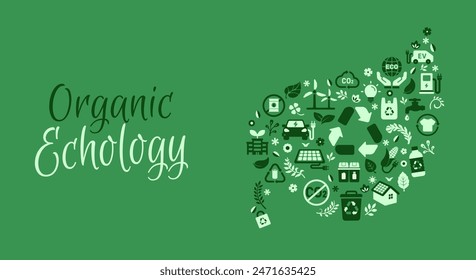 Vector banner illustration with ecology motif