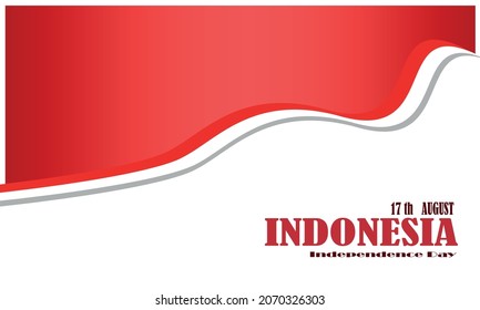 vector banner indonesia independence day copy space