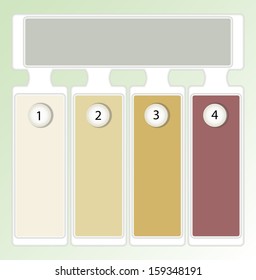 vector banner for infographics with numbered areas