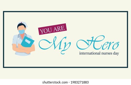 vector banner international nurses day