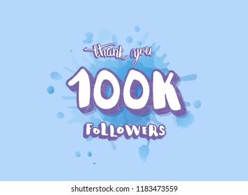 Vector banner for internet networks. 100k followers thank you social media template. 100000 subscriberr post. 