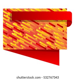Vector banner with irregular rounded lines.