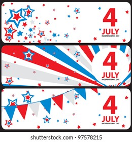 Vector banner July 4 Independence Day