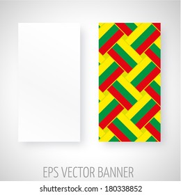 Vector banner with Lithuania flag decoration