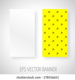 Vector banner with little arrows decoration