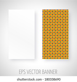 Vector banner made using different color dots over yellow background