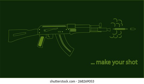 Vector banner - Make your shot on a green background