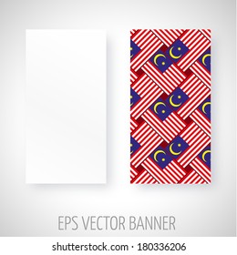 Vector banner with Malaysia flag decoration