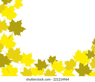 Vector banner. Maple leafs.