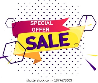 Vektorbanner. Mega-Verkauf, -50 % Rabatt, begrenztes Sonderangebot. Super, Mega-Deal. Vorlage, modernes Label für die Werbung. Werbebotschaft, günstiger Preis.
