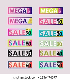 vector banner mega sale template