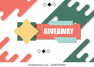 Vector banner. Megaphone with giveaway speech bubble. Loudspeaker. Banner for business, marketing. Banner design vector illustration.