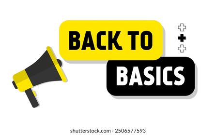 Vector banner. Megaphone with nominations speech bubble. Loudspeaker. Banner for business, marketing. Banner design vector illustration.