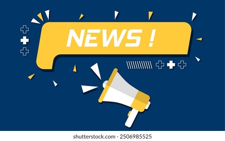 Vector banner. Megaphone with referrals speech bubble. Loudspeaker. Banner for business  marketing. Banner design vector illustration.