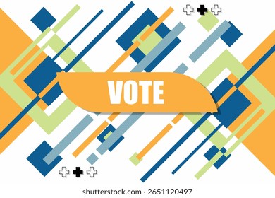 Vector banner. Megaphone with vote speech bubble. Loudspeaker. Banner for business, marketing. Banner design vector illustration.