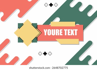 Vector banner. Megaphone with youre text speech bubble. Loudspeaker. Banner for business, marketing. Banner design vector illustration.