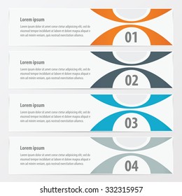 vector banner modern design   Orange , blue, gray color