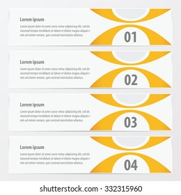 vector banner modern design  yellow color