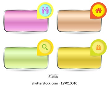 Vector  banner modern pastel bright color