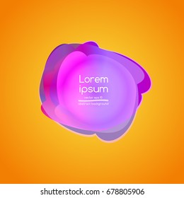 Vector banner. Multicolored glowing neon cloud abstract background. Gradient.