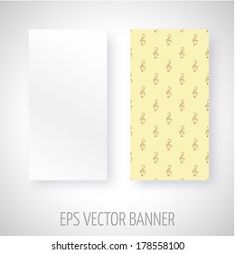 Vector banner with musical decoration